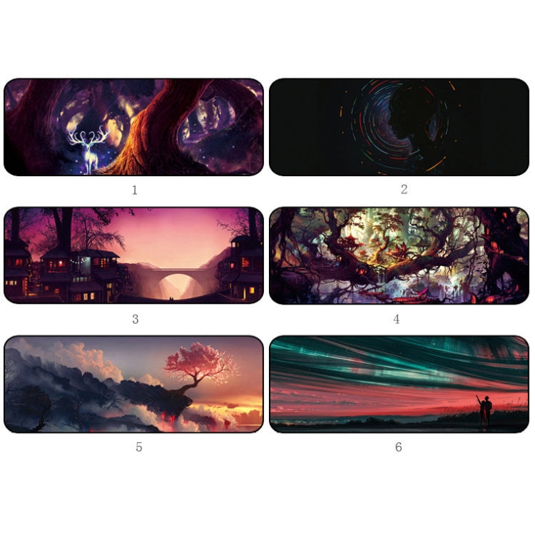 Hand-Painted Fantasy Pattern Mouse Pad, Size:, 300 x 800 x 1.5mm Not Overlocked, 300 x 800 x 2mm Seaming, 300 x 800 x 3mm Seaming, 300 x 800 x 4mm Seaming