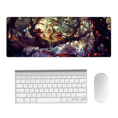 Hand-Painted Fantasy Pattern Mouse Pad, Size:, 300 x 800 x 5mm Seaming, 400 x 900 x 1.5mm Not Overlocked, 400 x 900 x 2mm Seaming, 400 x 900 x 3mm Seaming