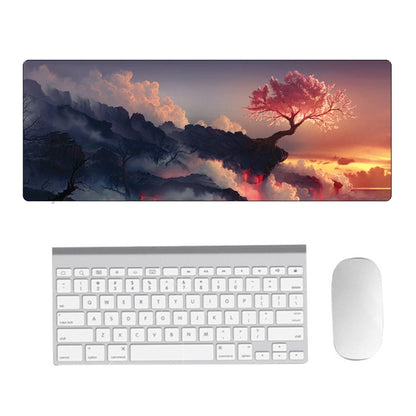 Hand-Painted Fantasy Pattern Mouse Pad, Size:, 300 x 800 x 5mm Seaming, 400 x 900 x 1.5mm Not Overlocked, 400 x 900 x 2mm Seaming, 400 x 900 x 3mm Seaming