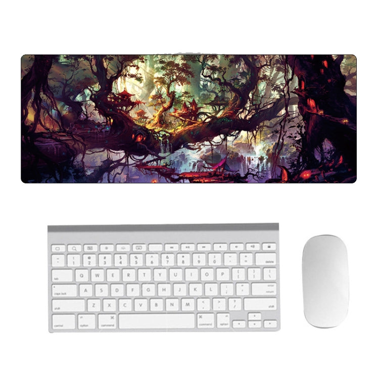 Hand-Painted Fantasy Pattern Mouse Pad, Size:, 400 x 900 x 4mm Seaming, 400 x 900 x 5mm Seaming