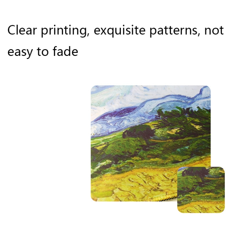 Am002 Large Oil Painting Desk Rubber Mouse Pad, 300x800x2mm Stitched Edges