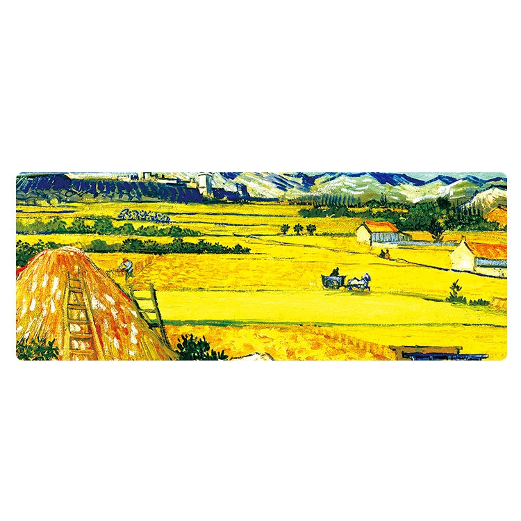 Am002 Large Oil Painting Desk Rubber Mouse Pad, 300x800x4mm Stitched Edges, 400x900x1.5mm No Stitched Edges, 400x900x3mm Stitched Edges, 400x900x2mm Stitched Edges