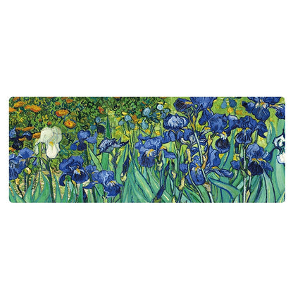 Am002 Large Oil Painting Desk Rubber Mouse Pad, 300x800x4mm Stitched Edges, 400x900x1.5mm No Stitched Edges, 400x900x3mm Stitched Edges, 400x900x2mm Stitched Edges