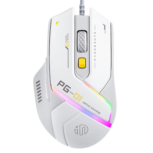 Inphic PG1 RGB Light Emitting Computer Gaming Wired Mouse, PG1