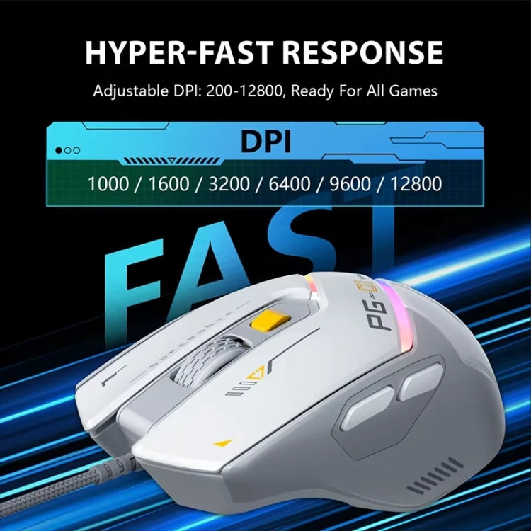 Inphic PG1 RGB Light Emitting Computer Gaming Wired Mouse, PG1