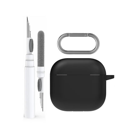 For Airpods 4 AhaStyle WG163 Earphone Drop-Proof Dust-Proof Silicone Protective Case With Cleanning Pen