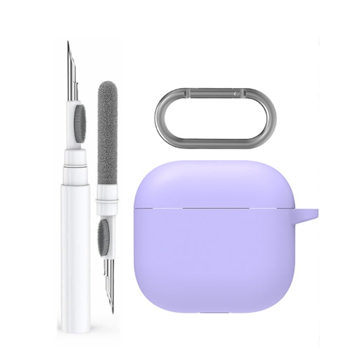 For Airpods 4 AhaStyle WG163 Earphone Drop-Proof Dust-Proof Silicone Protective Case With Cleanning Pen