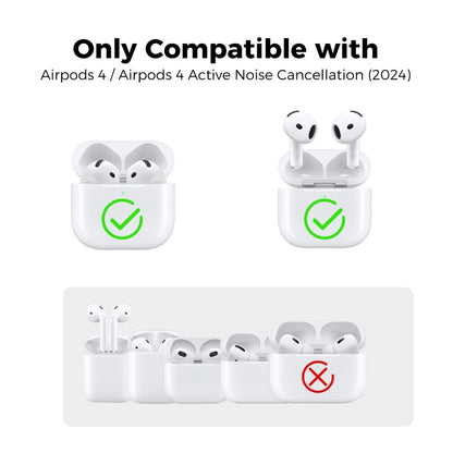 For Airpods 4 AhaStyle WG163 Earphone Drop-Proof Dust-Proof Silicone Protective Case With Cleanning Pen