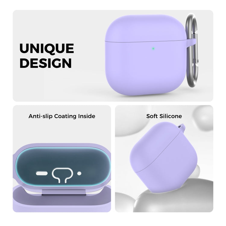 For Airpods 4 AhaStyle WG163 Earphone Drop-Proof Dust-Proof Silicone Protective Case With Cleanning Pen