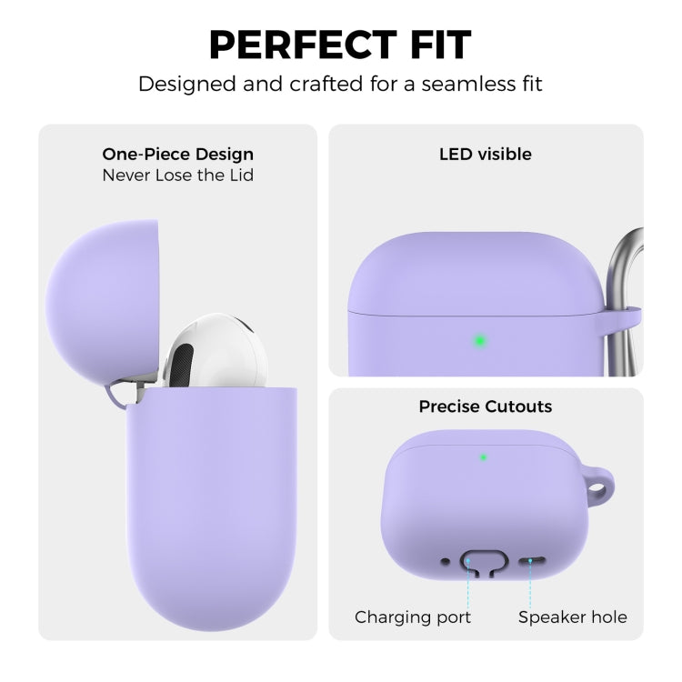 For Airpods 4 AhaStyle WG163 Earphone Drop-Proof Dust-Proof Silicone Protective Case With Cleanning Pen