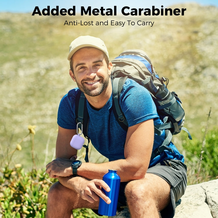 For Airpods 4 AhaStyle WG163 Earphone Drop-Proof Dust-Proof Silicone Protective Case With Cleanning Pen