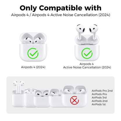 For Airpods 4 AhaStyle WG164 Earphone Anti-Drop TPU Split Protective Case