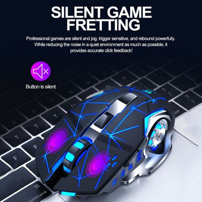 T-WOLF Q13 2.4GHz 6-keys RGB Colorful Light Gaming Wireless Mouse, Single Mode Black, Single Mode Star Black, Single Mode White, Single Mode Gray, Dual Mode Black, Dual Mode Star Black, Dual Mode White, Dual Mode Gray