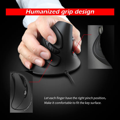 ZELOTES T30 6-keys Vertical Grip Detachable Ergonomic Wired Mouse, T30