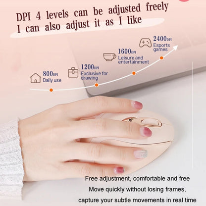 Inphic M8P 2.4G Wireless Mouse USB Mute Charging Girls Office Portable Ergonomic Mouse With Power Display