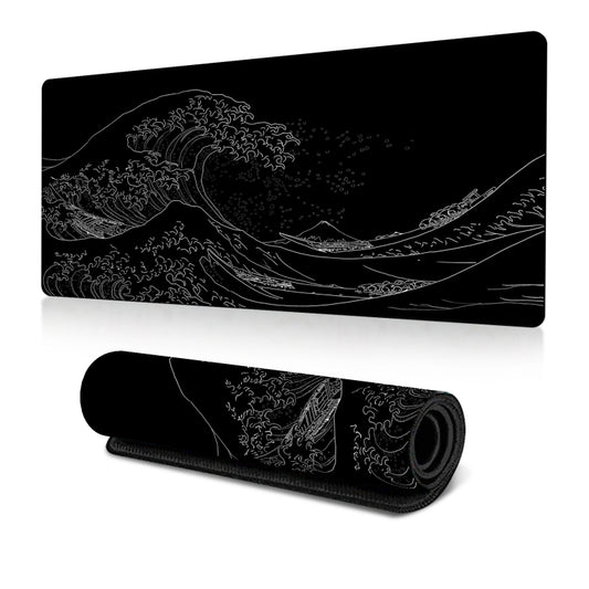 Big Wave Gaming Mouse Pad Non-Slip Rubber Desk Mat, 300x600x2mm, 300x700x3mm, 300x800x2mm, 300x800x3mm