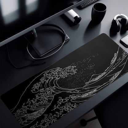 Big Wave Gaming Mouse Pad Non-Slip Rubber Desk Mat, 300x600x2mm, 300x700x3mm, 300x800x2mm, 300x800x3mm, 400x900x2mm