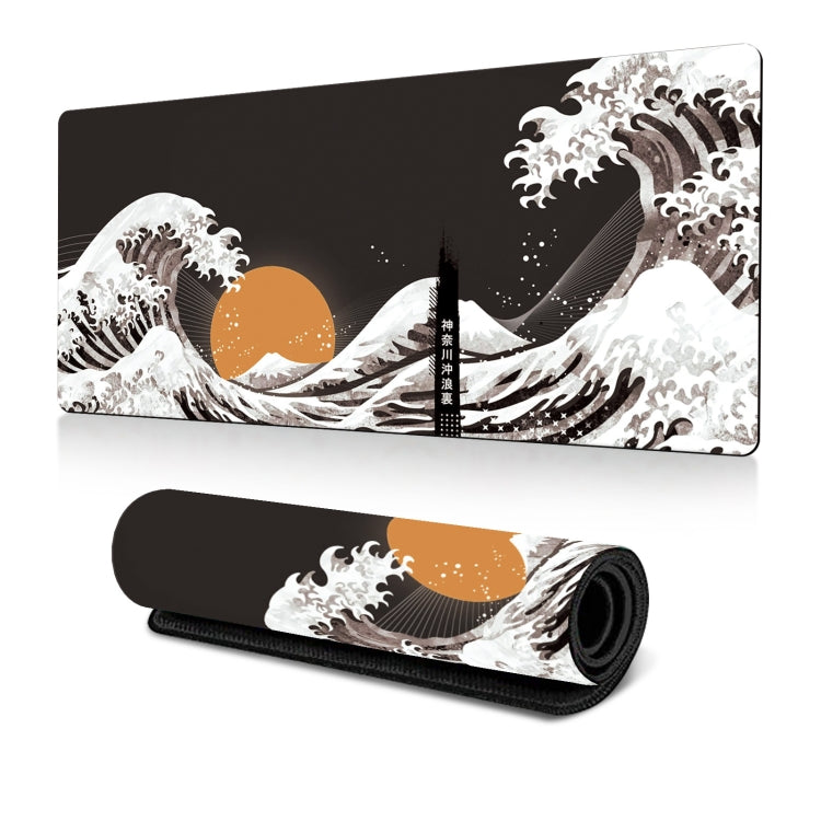 Big Wave Gaming Mouse Pad Non-Slip Rubber Desk Mat, 400x900x2mm, 400x900x3mm