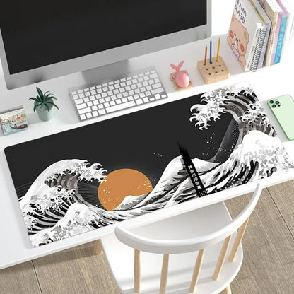 Big Wave Gaming Mouse Pad Non-Slip Rubber Desk Mat, 300x600x2mm, 300x700x3mm, 300x800x2mm, 300x800x3mm