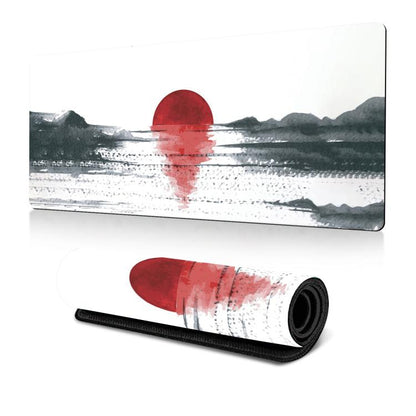 Ink Painting Cherry Blossom Rubber Non-Slip Mouse Pad Desk Mat, 300x600x2mm, 300x700x2mm, 300x800x2mm, 400x900x2mm