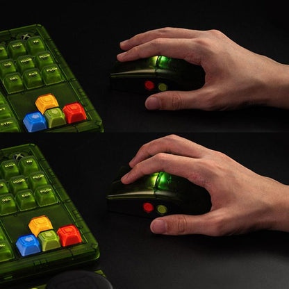 8BitDo Retro R8 Green Translucent Wireless Mouse With Charging Base, Green Translucent Mouse