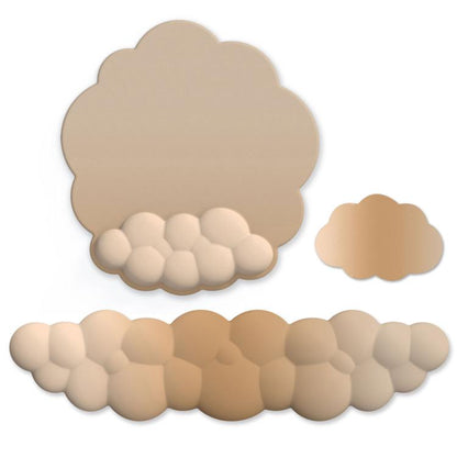 3pcs / Set Cloudy Gradient Memory Foam Silicone Wrist And Keyboard Mouse Pad