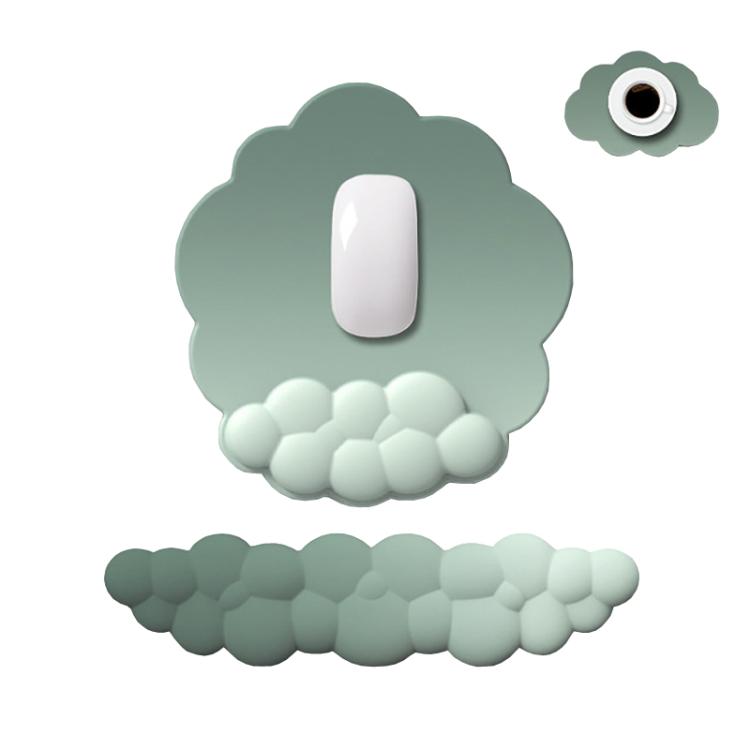 3pcs / Set Cloudy Gradient Memory Foam Silicone Wrist And Keyboard Mouse Pad