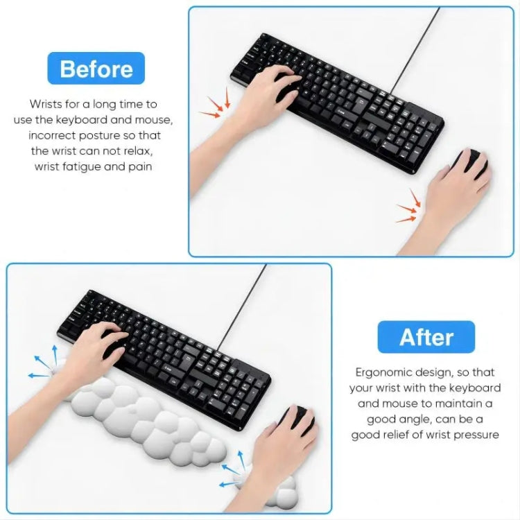 Cloud Wrist Rest Memory Foam Keyboard Pad Office Desktop Wrist Brace