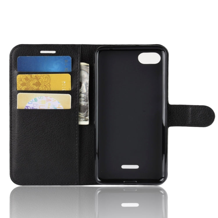 Litchi Texture Horizontal Flip Leather Case for Xiaomi Redmi 6A, with Wallet & Holder & Card Slots, For Redmi 6A