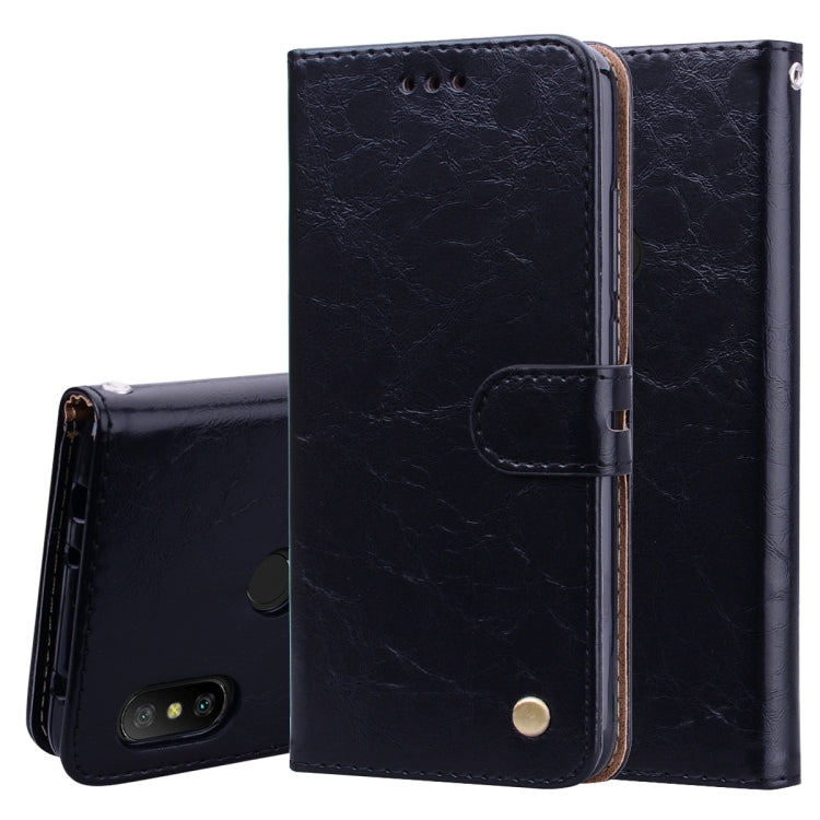 Business Style Oil Wax Texture Horizontal Flip Leather Case for Xiaomi Redmi Note 6 Pro, with Holder & Card Slots & Wallet, For Xiaomi Redmi Note 6 Pro