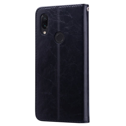 Business Style Oil Wax Texture Horizontal Flip Leather Case for Xiaomi Redmi 7, with Holder & Card Slots & Wallet, For Xiaomi Redmi 7