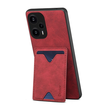 Denior PU Back Cover Card Slot Holder Phone Case For Xiaomi Redmi Note 12 Turbo / Poco F5, For Xiaomi Redmi Note 12 Turbo / Poco F5