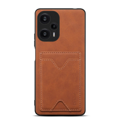 Denior PU Back Cover Card Slot Holder Phone Case For Xiaomi Redmi Note 12 Turbo / Poco F5, For Xiaomi Redmi Note 12 Turbo / Poco F5