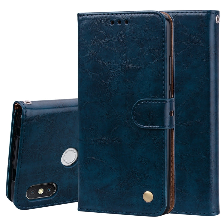 Business Style Oil Wax Texture Horizontal Flip Leather Case for Xiaomi Redmi S2, with Holder & Card Slots & Wallet, For Xiaomi S2