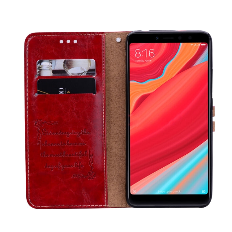Business Style Oil Wax Texture Horizontal Flip Leather Case for Xiaomi Redmi S2, with Holder & Card Slots & Wallet, For Xiaomi S2