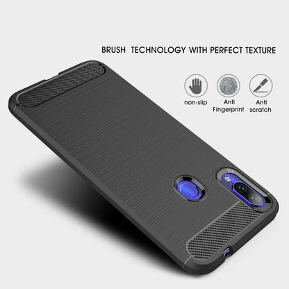 Brushed Texture Carbon Fiber TPU Case for Xiaomi Redmi Note 7 / Redmi Note 7 Pro, For Redmi Note 7, Xiaomi Redmi Note 7