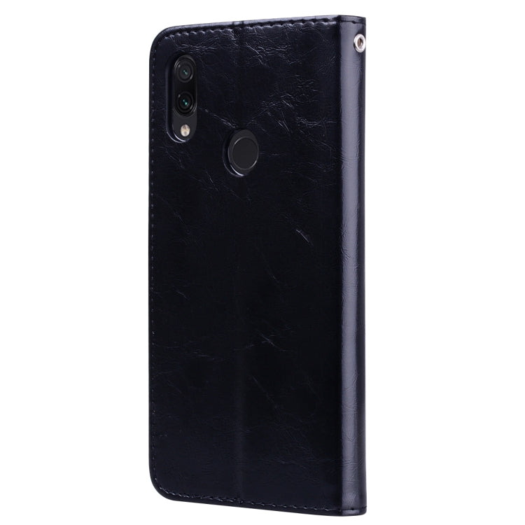 Business Style Oil Wax Texture Horizontal Flip Leather Case for Xiaomi Redmi Note7, with Holder & Card Slots & Wallet, For Xiaomi Redmi Note7