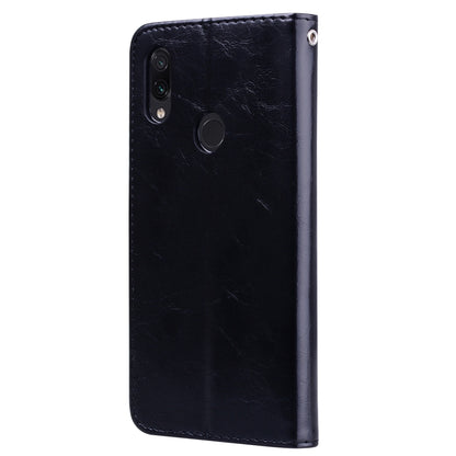 Business Style Oil Wax Texture Horizontal Flip Leather Case for Xiaomi Redmi Note7, with Holder & Card Slots & Wallet, For Xiaomi Redmi Note7