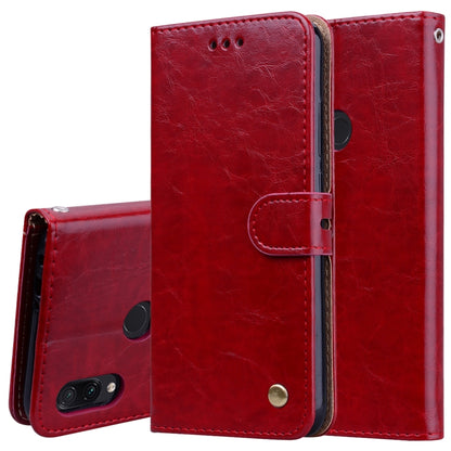 Business Style Oil Wax Texture Horizontal Flip Leather Case for Xiaomi Redmi Note7, with Holder & Card Slots & Wallet, For Xiaomi Redmi Note7